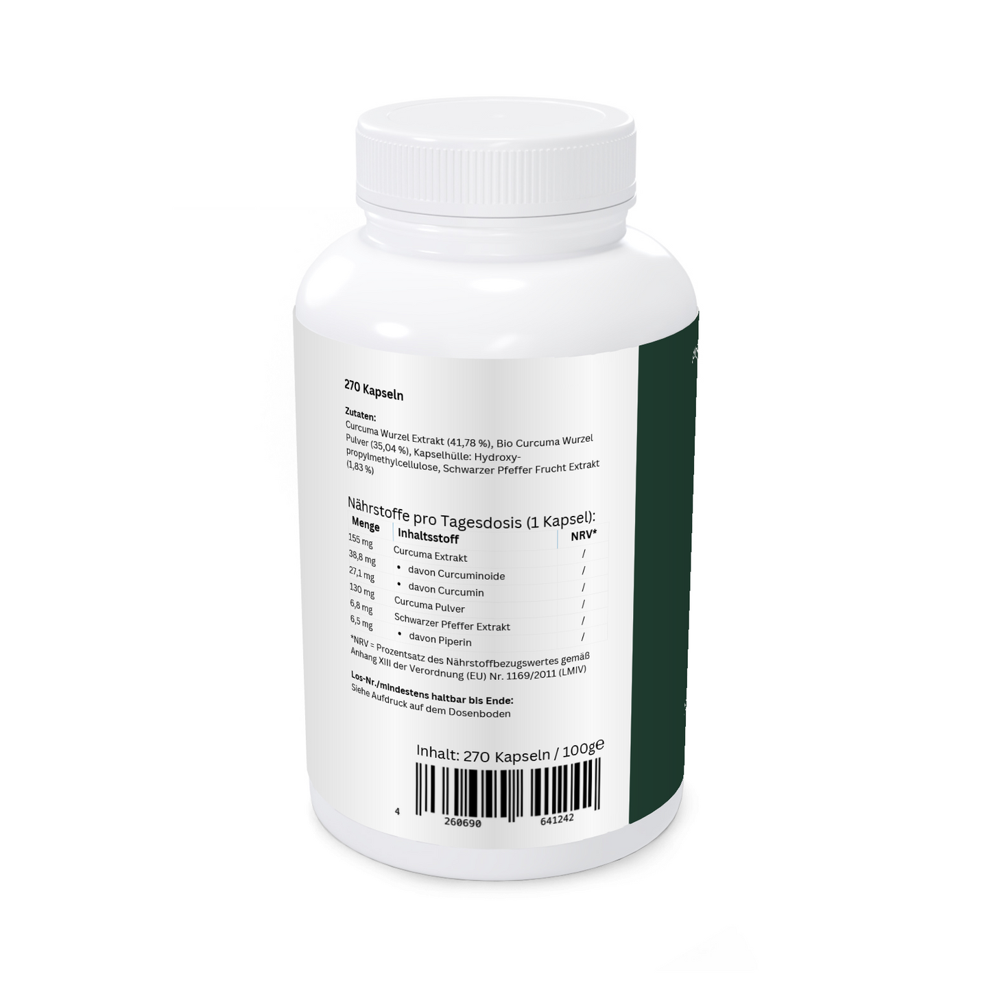 Curcuma Extrakt + Extrakt aus schwarzem Pfeffer - vegan - hochdosiert