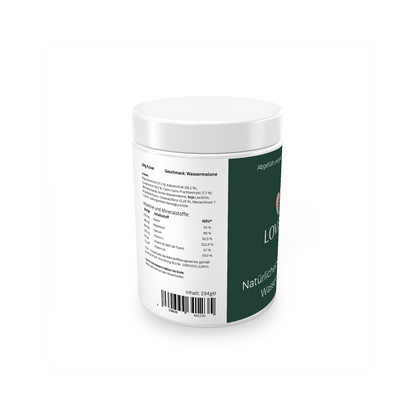 Basencitrat mit natürlichen Vitaminen, Magnesium  und Calcium - Geschmack: Wassermelone Basenpulver